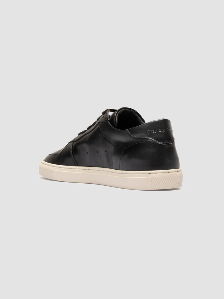 SISSO 001 - Black Leather Low Top Sneakers
