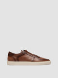 SISSO 001 - Brown Leather Low Top Sneakers - thumb image 1,side view
