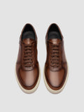 SISSO 001 - Brown Leather Low Top Sneakers - thumb image 2,side view