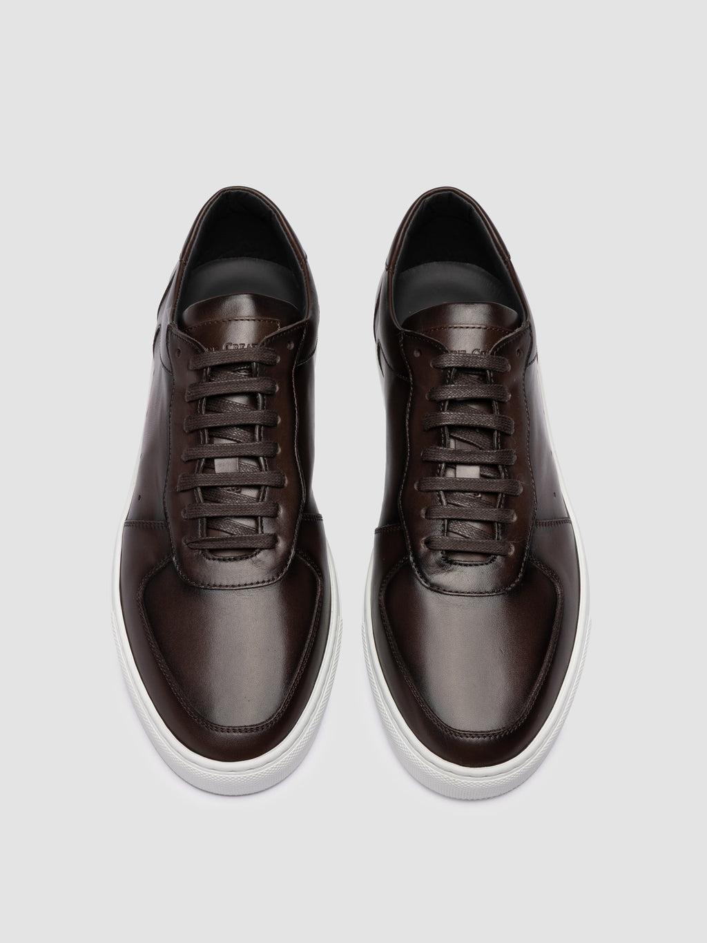 SISSO 001 - Sneaker Basse in Pelle Marrone - image 2,side view