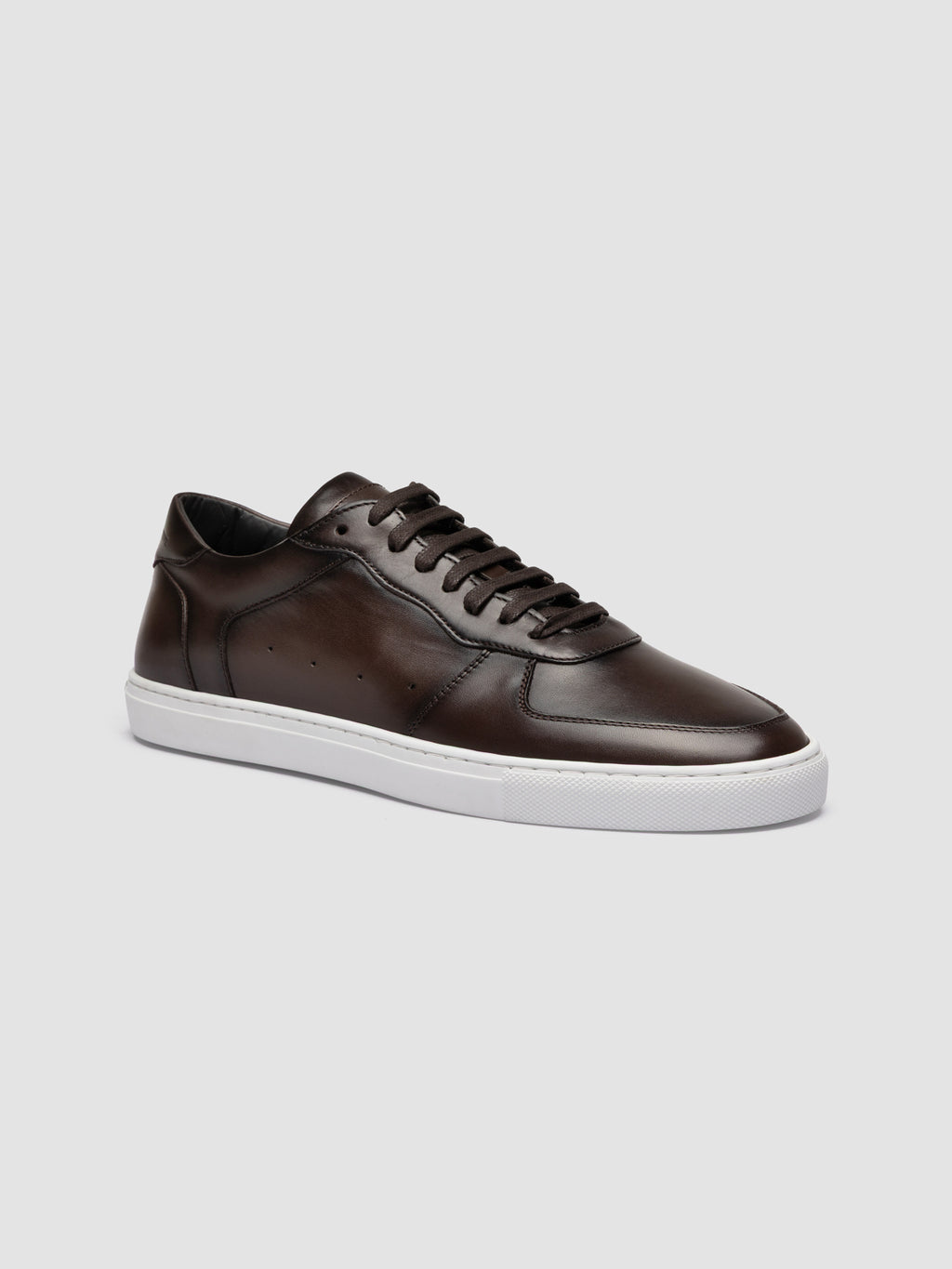 SISSO 001 - Sneaker Basse in Pelle Marrone - image 3,side view