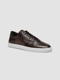 SISSO 001 - Sneaker Basse in Pelle Marrone - thumb image 3,side view