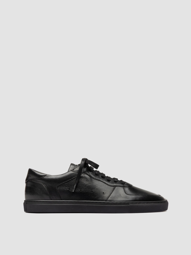 SISSO 001 - Black Leather Low Top Sneakers