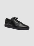 SISSO 001 - Sneakers Basse in Pelle Nera - thumb image 3,side view