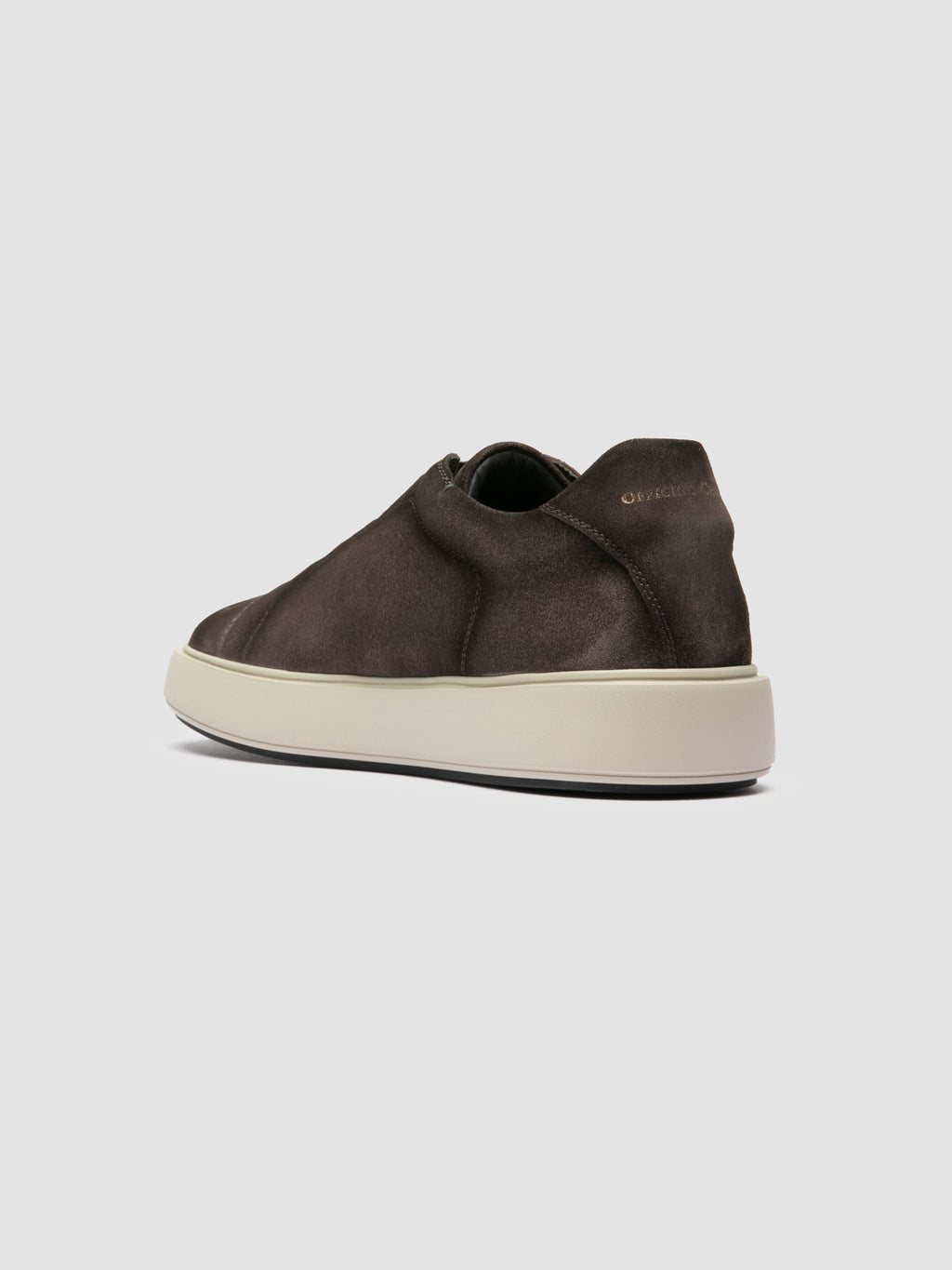SLOUCH 001 - Sneaker in Pelle Scamosciata Grigia - image 4,side view