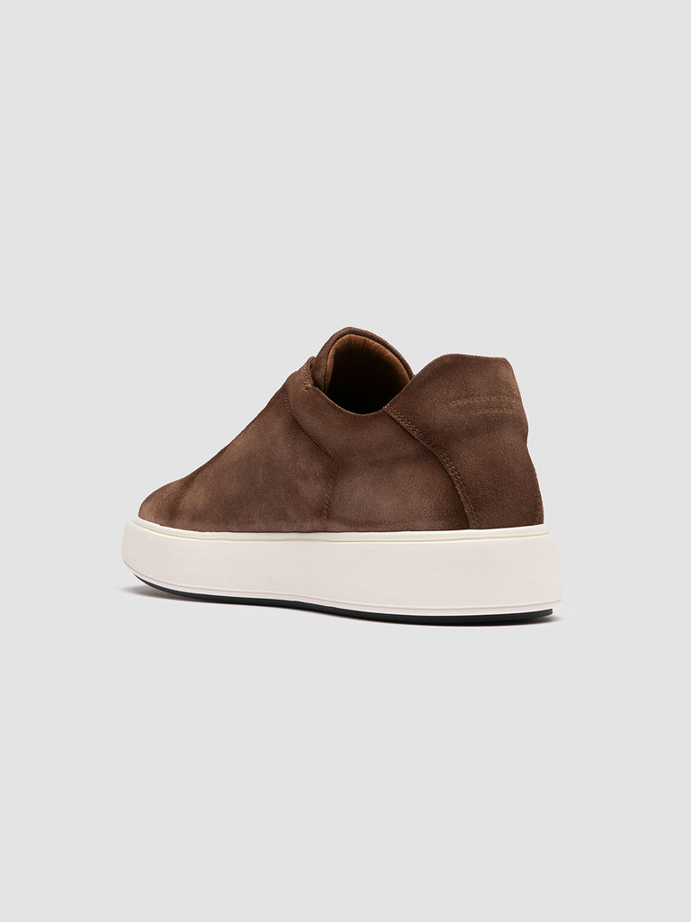 SLOUCH 001 - Sneaker Basse in Pelle Scamosciata Marrone