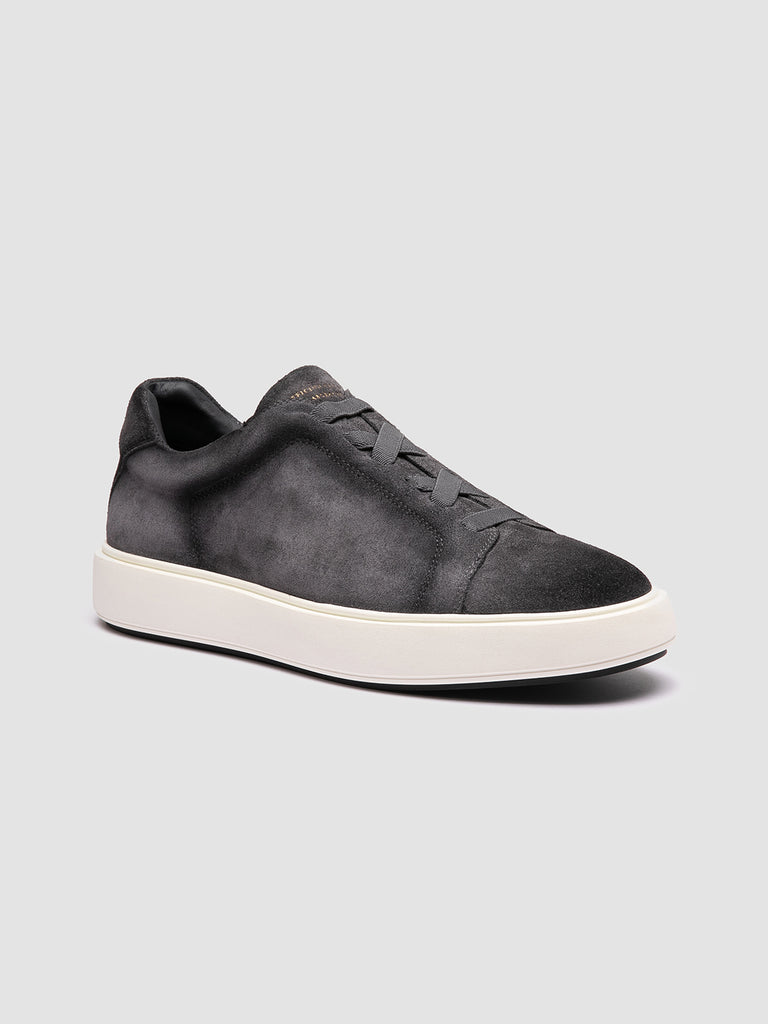 SLOUCH 001 - Sneaker Basse in Pelle Scamosciata Blu