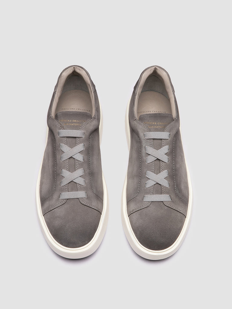 SLOUCH 001 - Sneaker Basse in Pelle Scamosciata Grigia