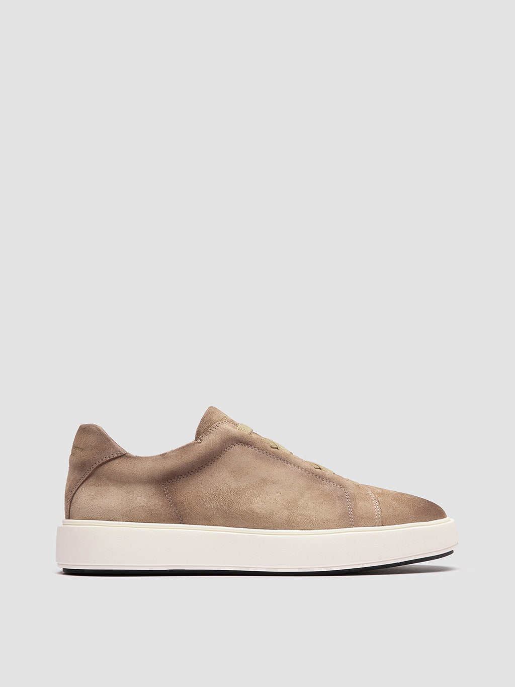 SLOUCH 001 - Sneaker Basse in Pelle Scamosciata Beige