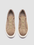 SLOUCH 001 - Sneaker Basse in Pelle Scamosciata Beige