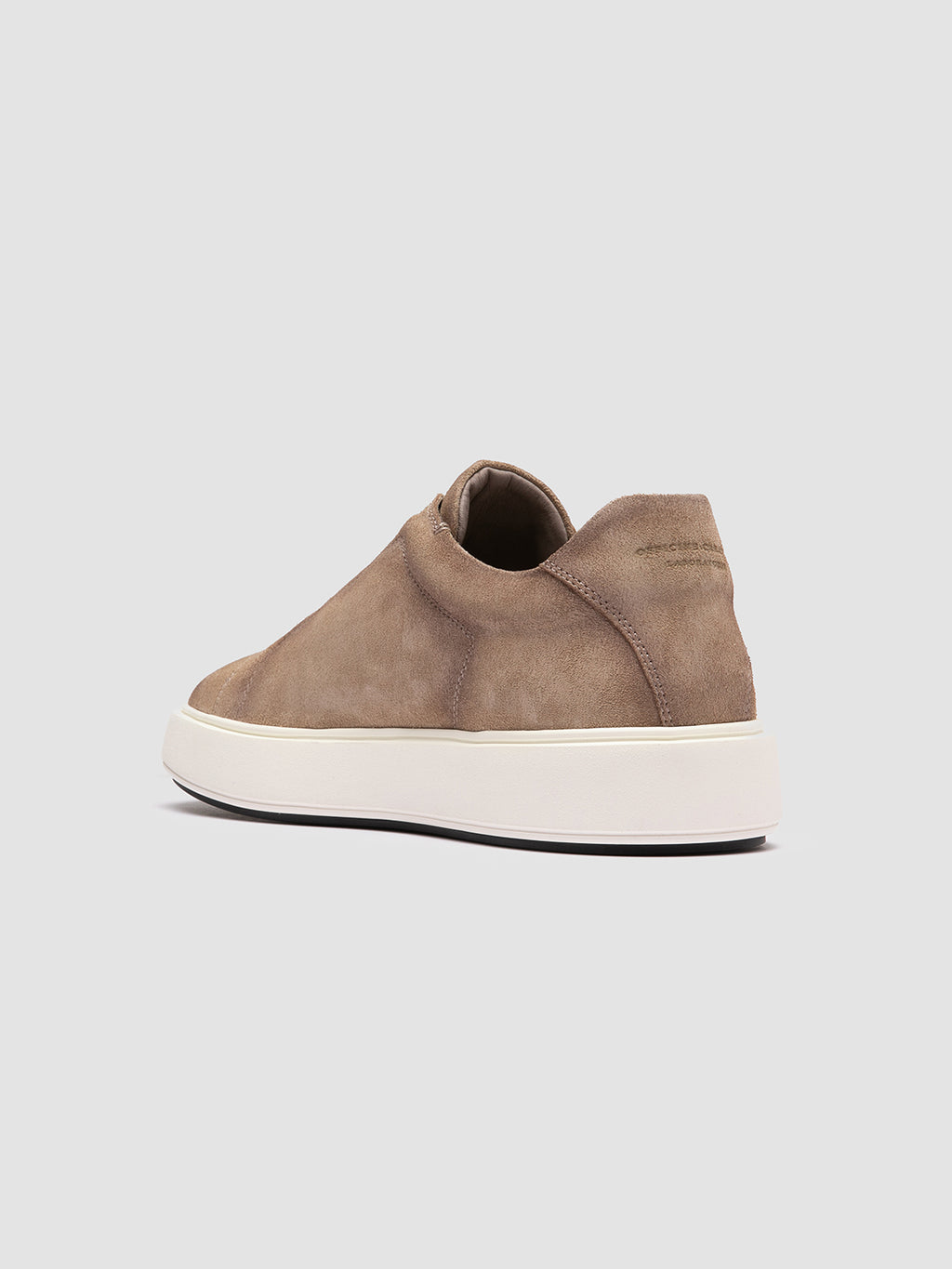 SLOUCH 001 - Sneaker Basse in Pelle Scamosciata Beige