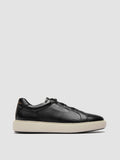 SLOUCH 001 - Sneaker Basse in Pelle Nera - thumb image 1,side view