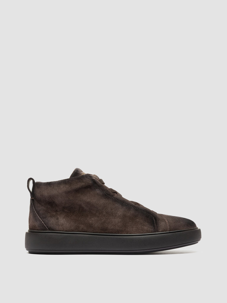 SLOUCH 005 - Sneakers Alte in Pelle Scamosciata Marrone