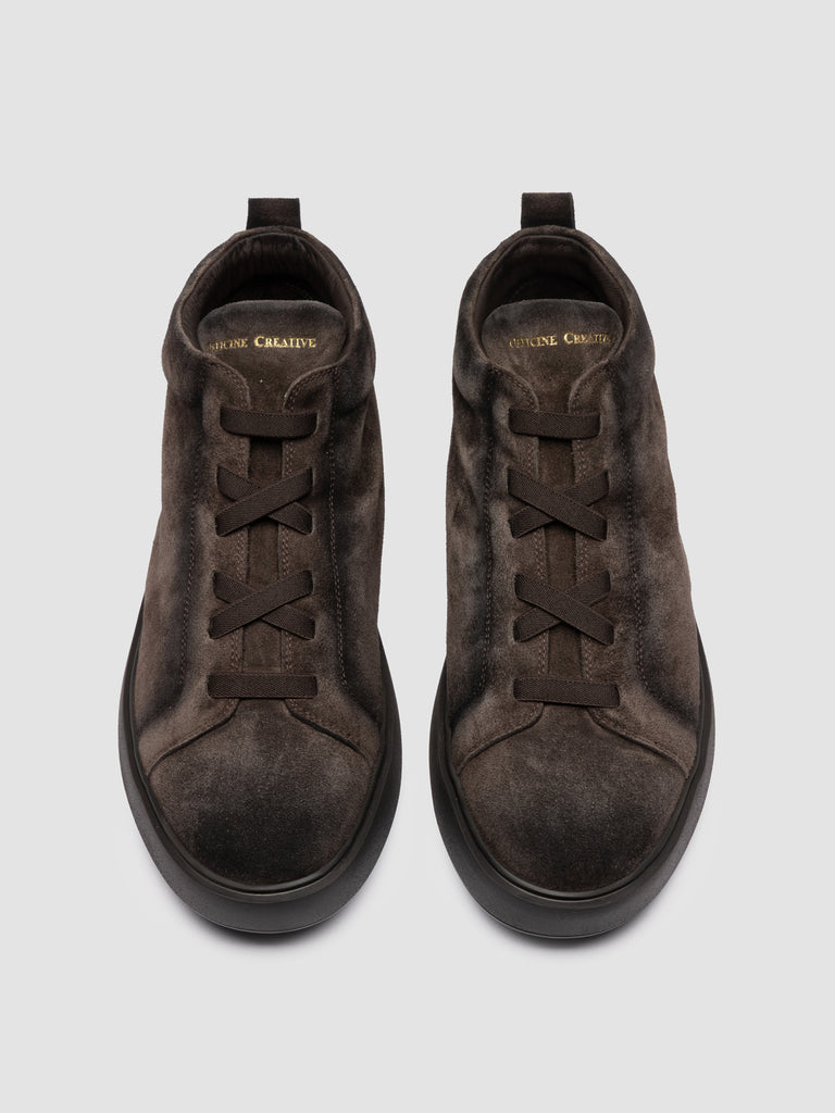 SLOUCH 005 - Sneakers Alte in Pelle Scamosciata Marrone