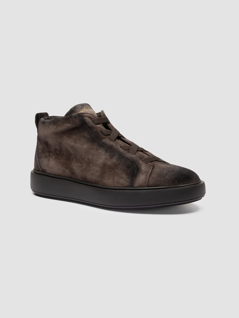 SLOUCH 005 - Sneakers Alte in Pelle Scamosciata Marrone