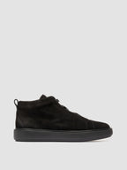 SLOUCH 005 - Sneakers Alte in Pelle Scamosciata Nera