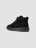 SLOUCH 005 - Sneakers Alte in Pelle Scamosciata Nera - thumb image 4,side view