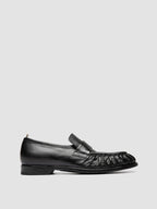SOUND 008_W - Black Leather Penny Loafers