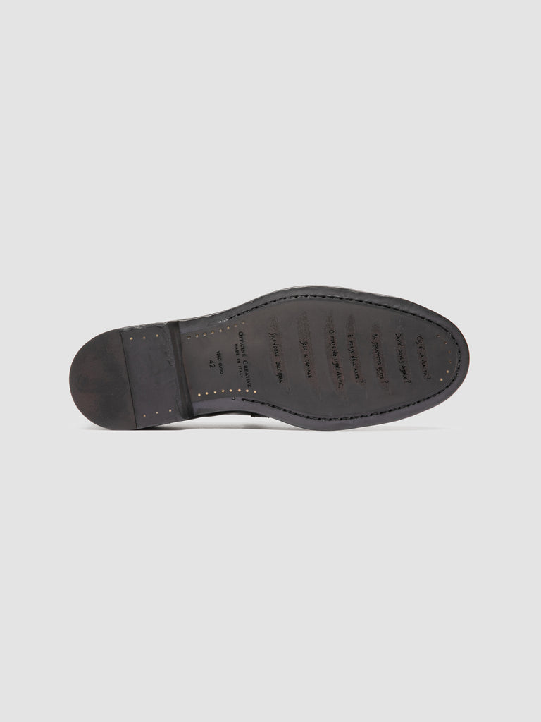 SOUND 008_W - Black Leather Penny Loafers