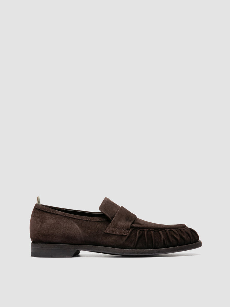 SOUND 008_W - Brown Suede Penny Loafers