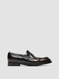 SOUND/010_W - Brown Leather Penny Loafers - thumb image 1,side view