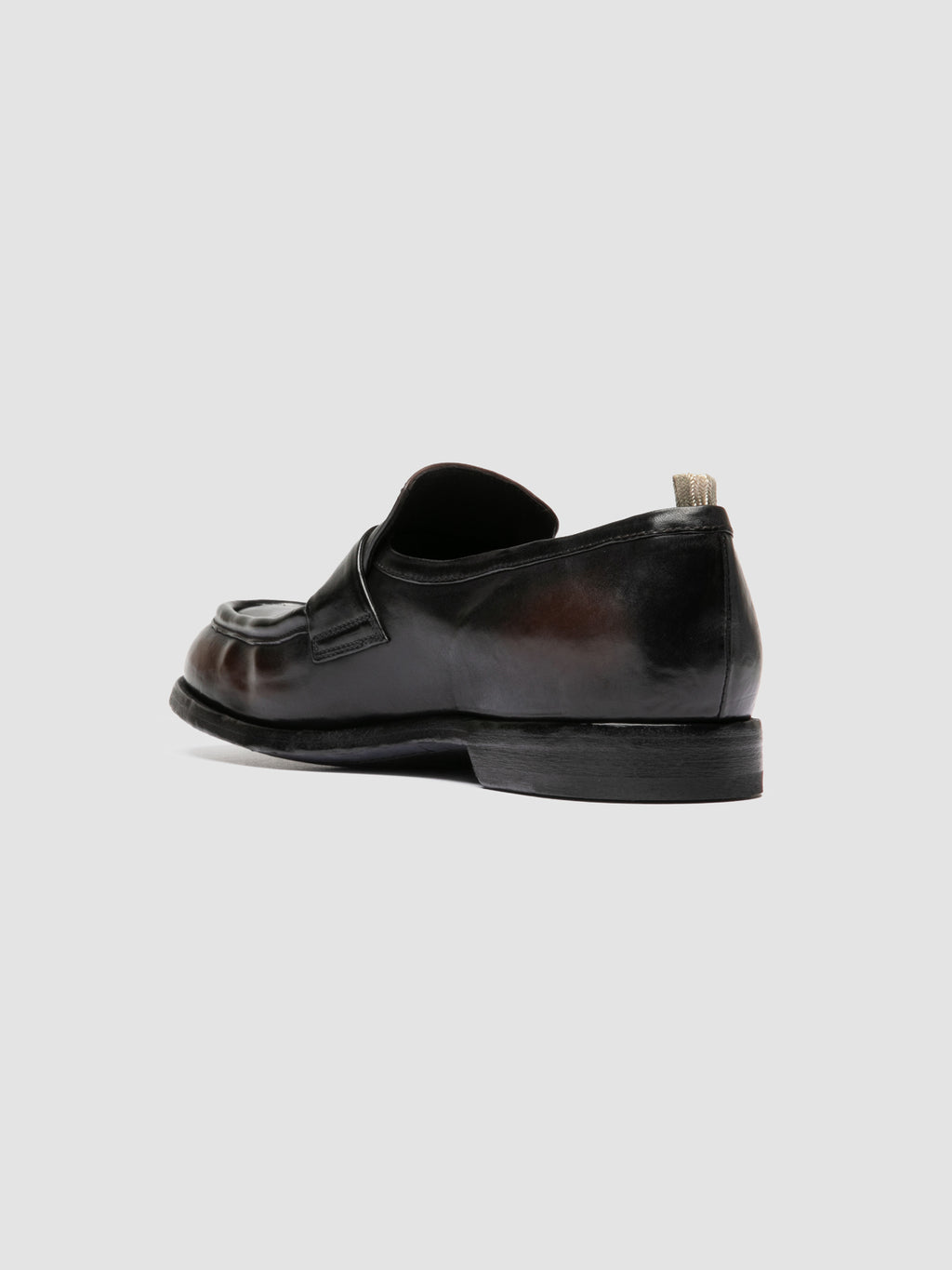 SOUND/010_W - Brown Leather Penny Loafers - image 4,side view