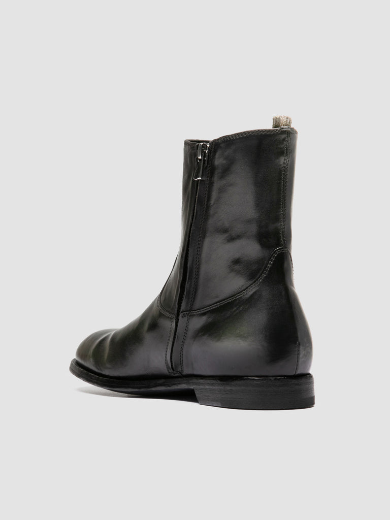 SOUND 015_W - Stivali con Zip in Pelle Nera