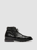 STANFORD 011 - Black Leather Lace Up Boots - thumb image 1,side view