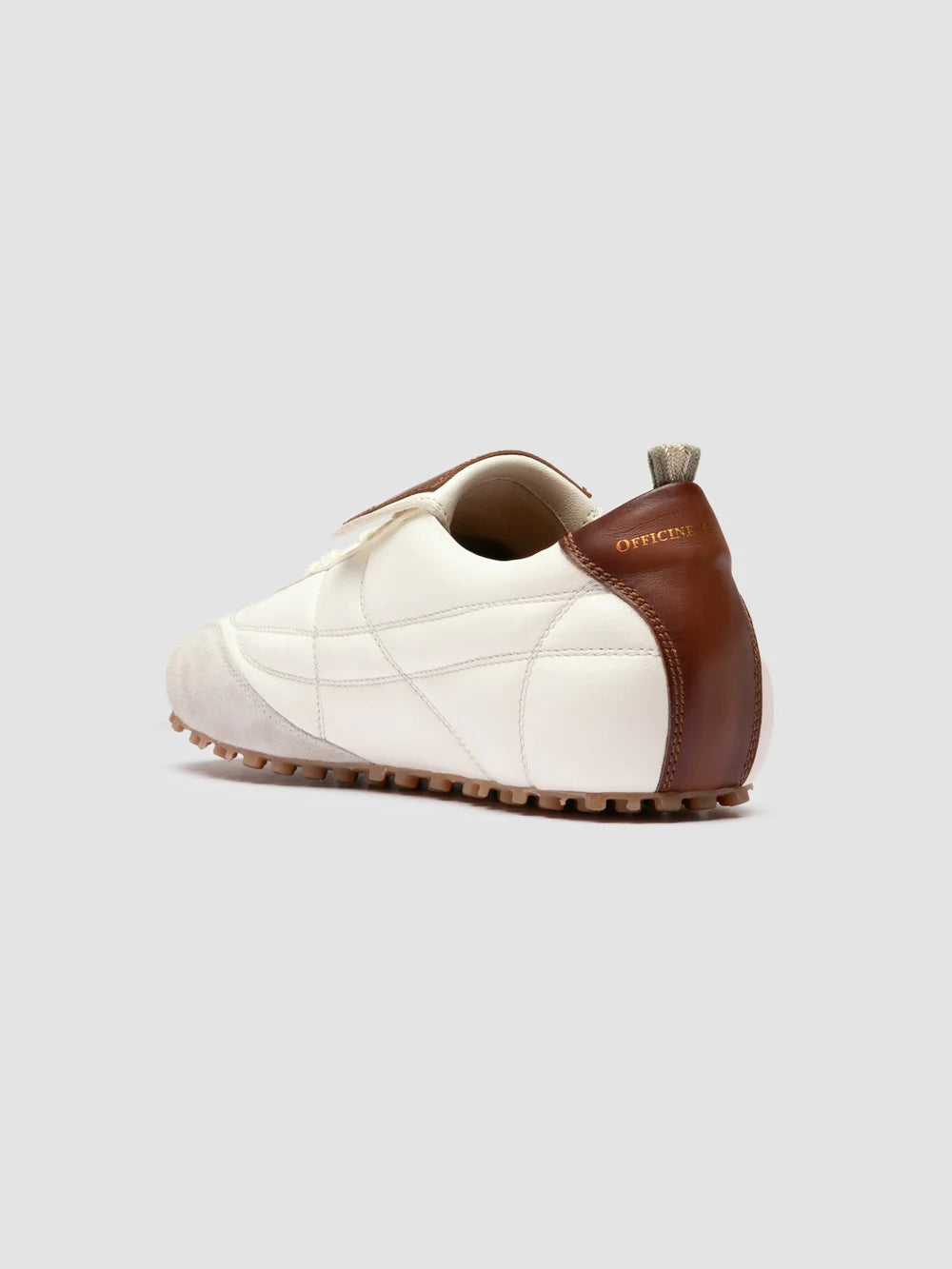 STRIKER 001 - Sneaker Basse in Pelle e Pelle Scamosciata Bianca - image 4,side view