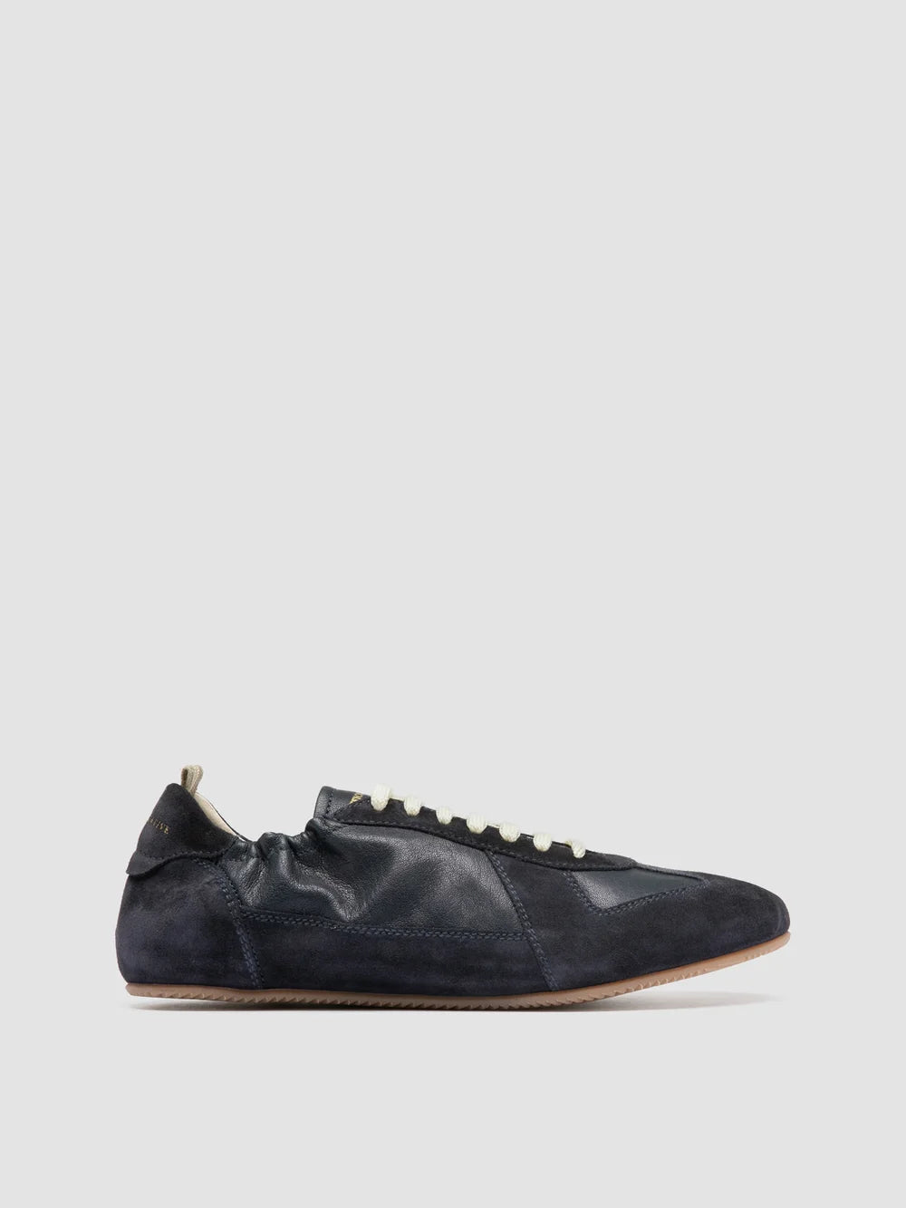 SUBSIDE 001 - Sneaker Basse in Pelle e Pelle Scamosciata Blu - image 1,side view