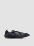 SUBSIDE 001 - Sneaker Basse in Pelle e Pelle Scamosciata Blu - thumb image 1,side view