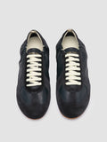 SUBSIDE 001 - Sneaker Basse in Pelle e Pelle Scamosciata Blu - thumb image 2,side view