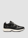 SUPURBIA 001 - Black Leather Low Top Sneakers - thumb image 1,side view