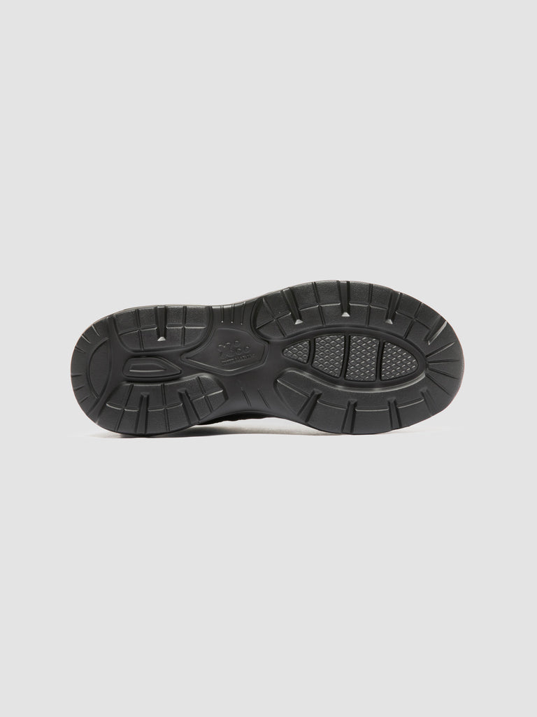 SUPURBIA 001 - Black Leather and Suede Low Top Sneakers