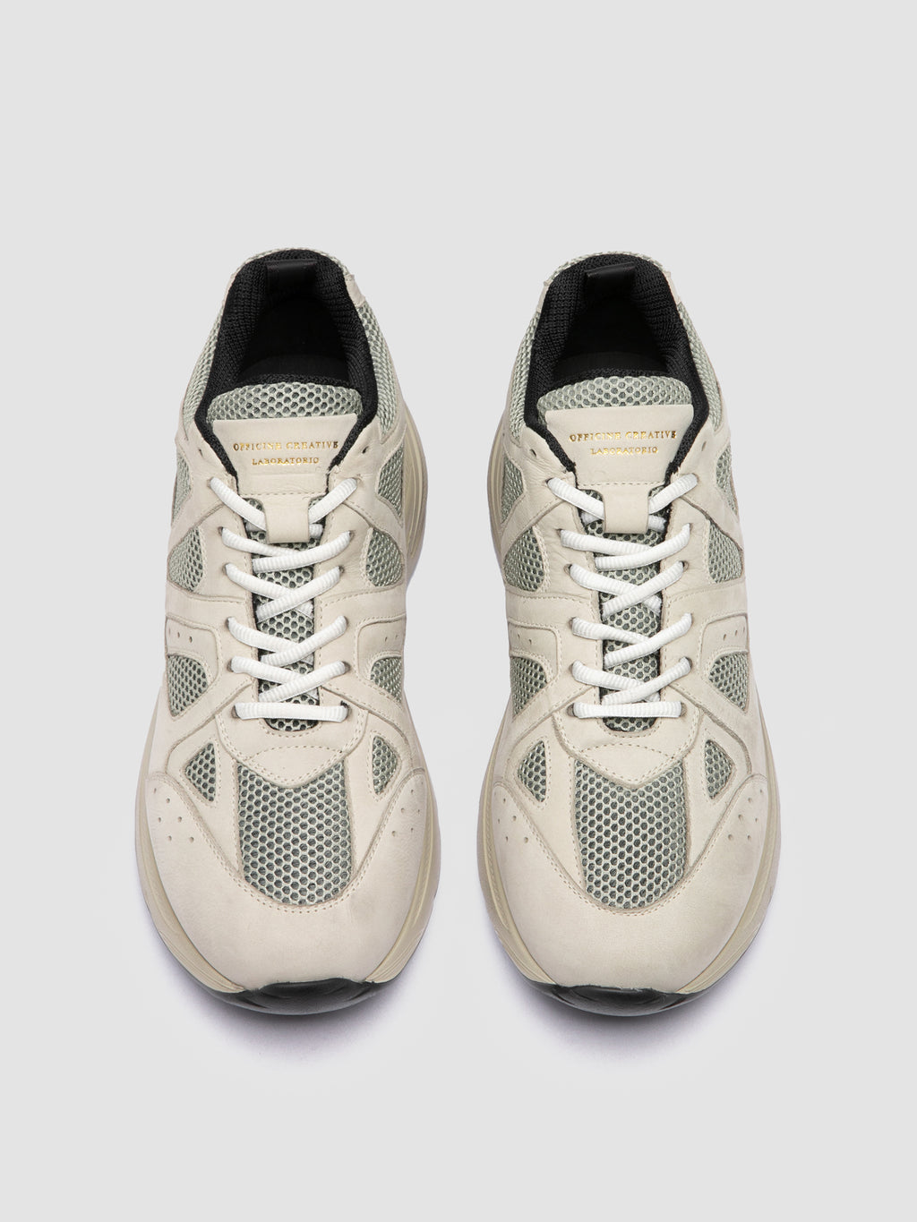 SUPURBIA 001 - White Leather Low Top Sneakers - image 2,side view