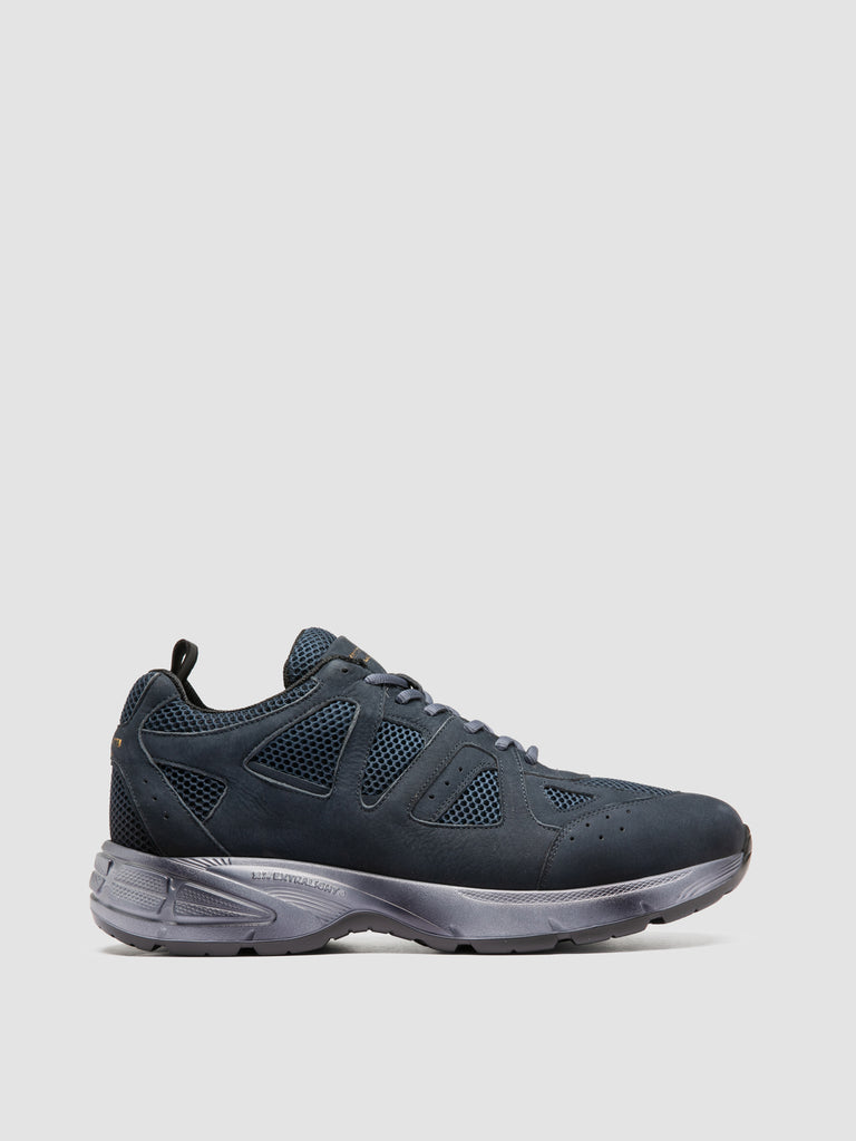 SUPURBIA 001 - Blue Leather Low Top Sneakers