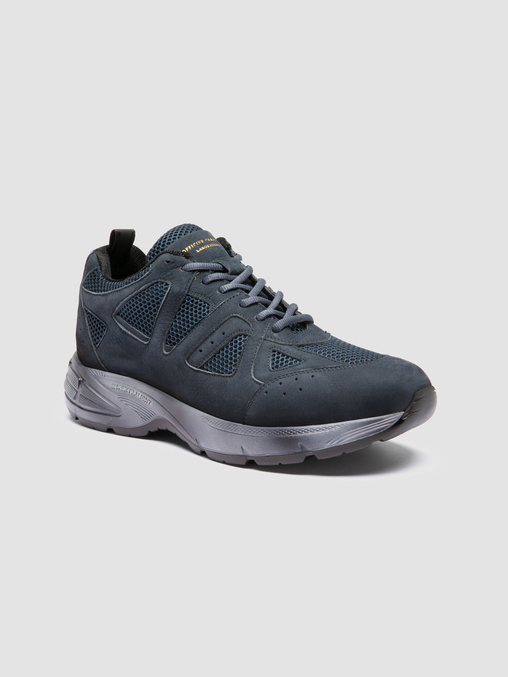 SUPURBIA 001 - Blue Leather Low Top Sneakers - image 3,side view