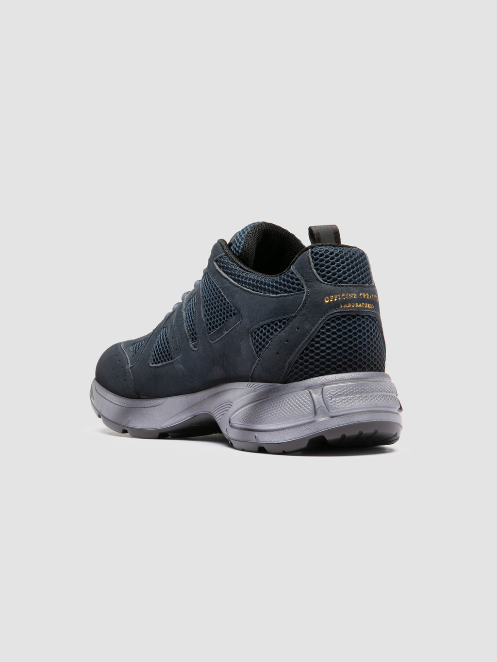 SUPURBIA 001 - Blue Leather Low Top Sneakers - image 4,side view