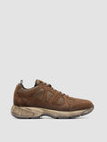 SUPURBIA 001 - Brown Leather Low Top Sneakers - thumb image 1,side view