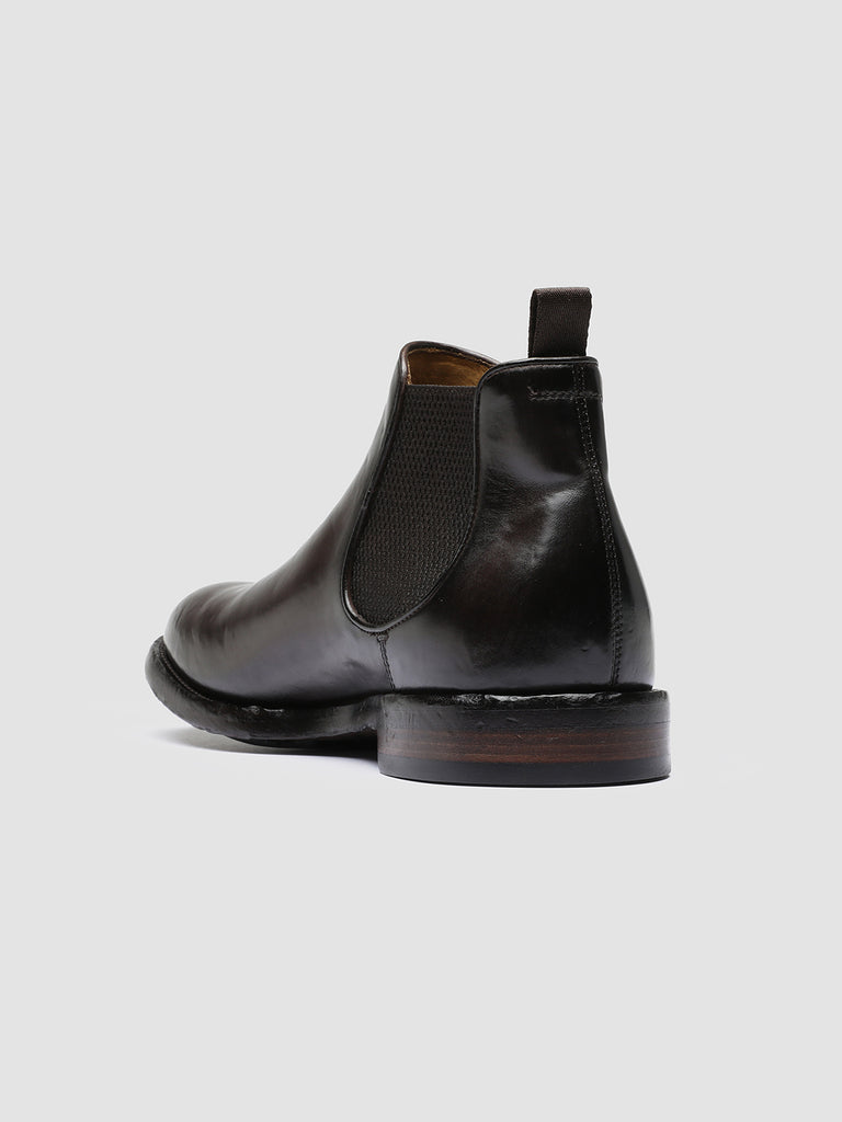 TEMPLE 008 - Brown Leather Chelsea Boots