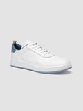 ACE 014 - White Leather Low Top Sneakers - thumb image 3,side view
