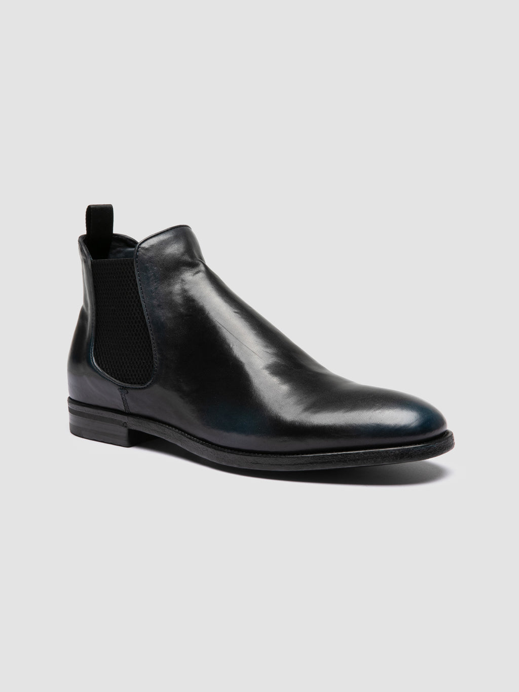 VANDERBILT CAOU 002 - Blue Leather Chelsea Boots