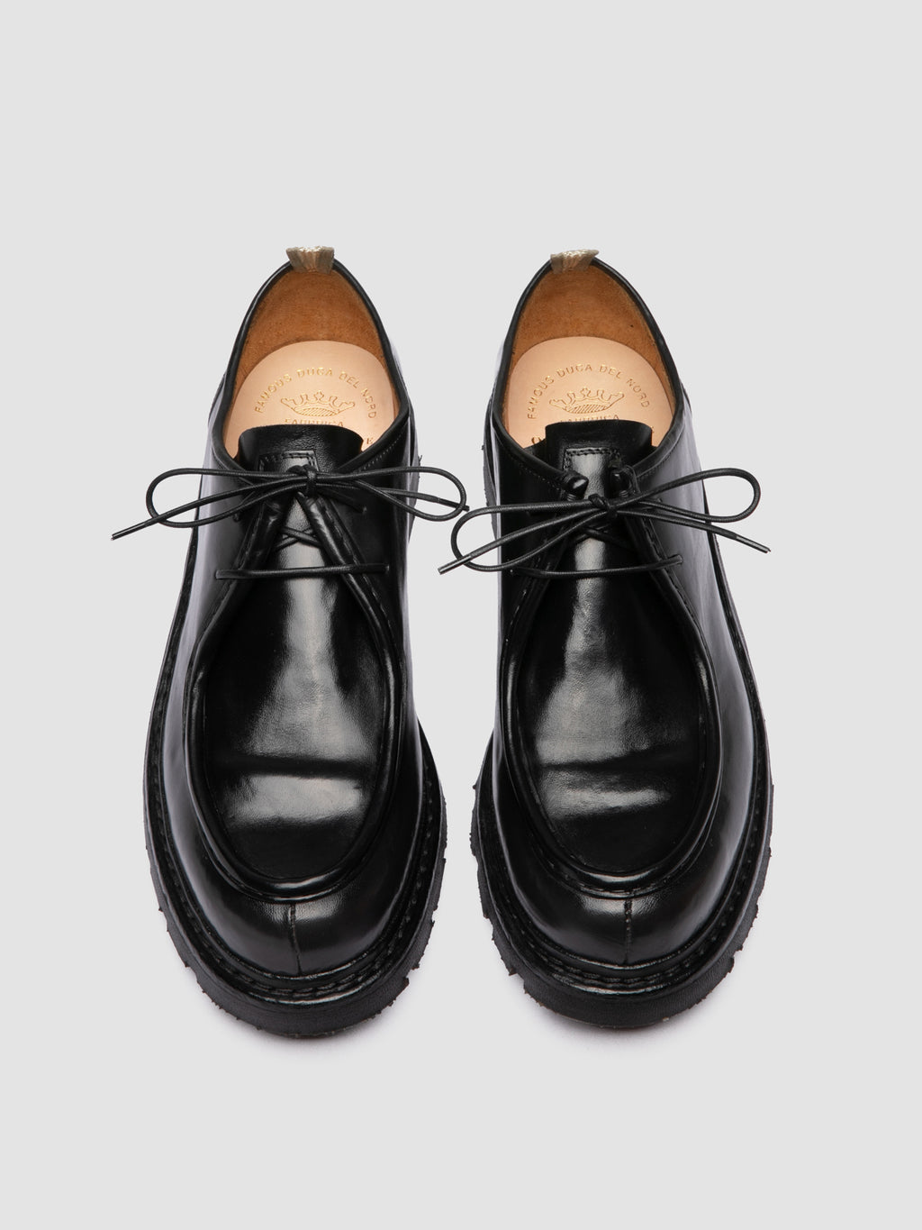 VOLCOV FLEXI 001 - Scarpe Derby in Pelle Nera - image 2,side view