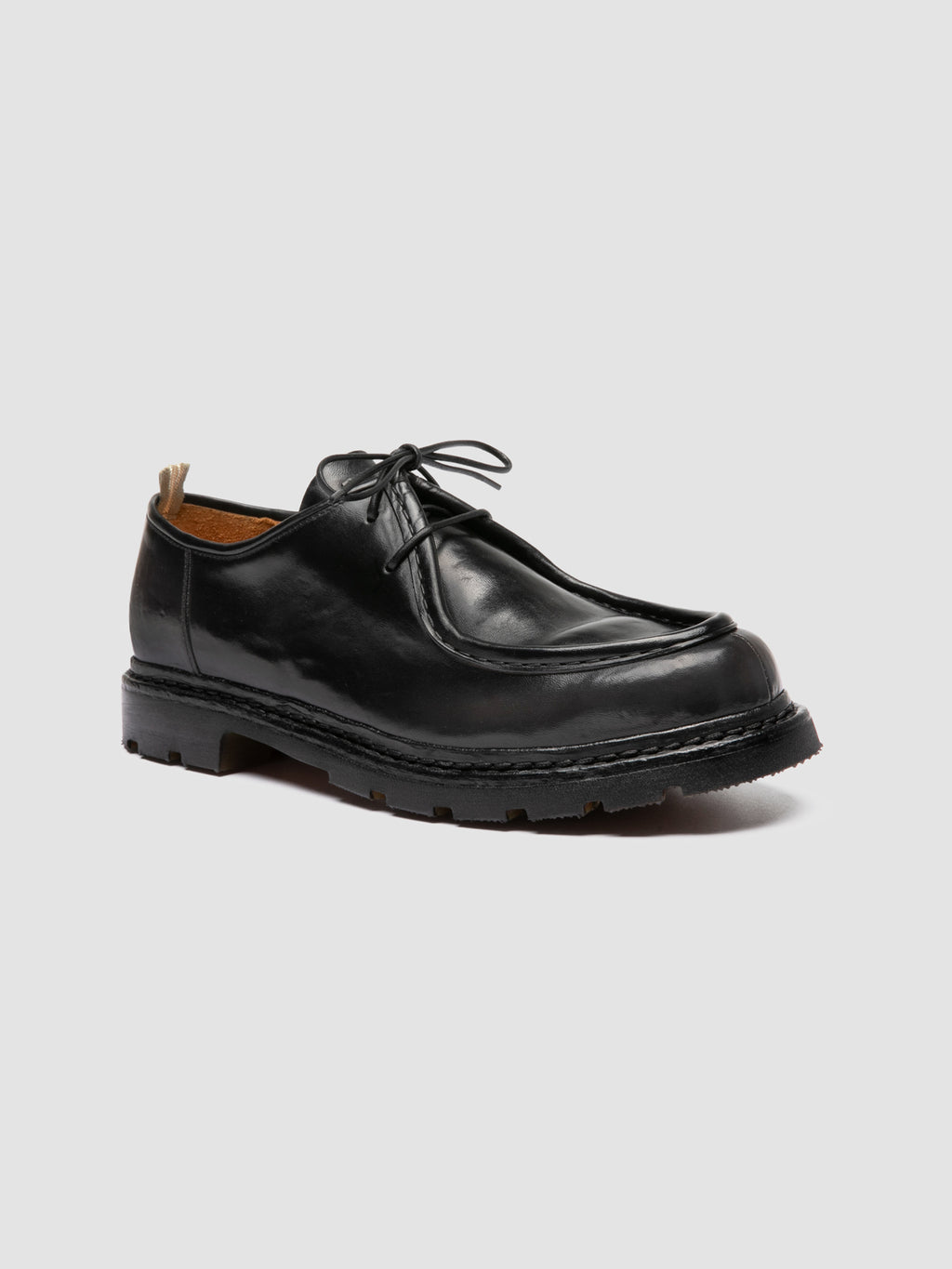 VOLCOV FLEXI 001 - Scarpe Derby in Pelle Nera - image 3,side view