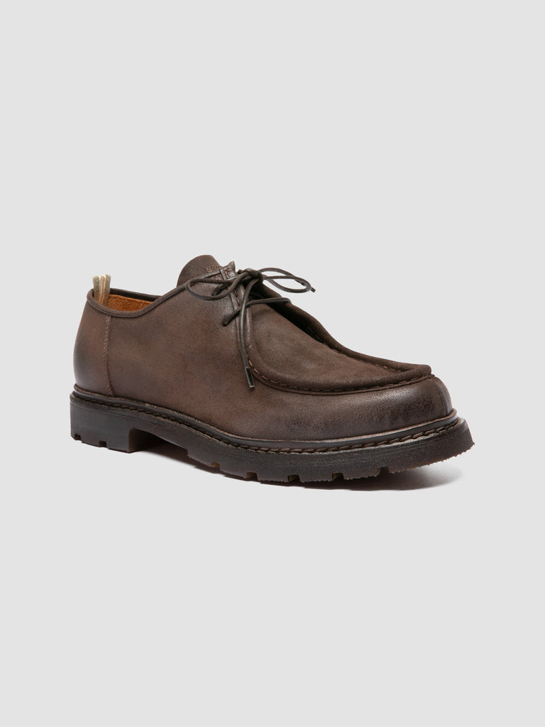 VOLCOV FLEXI 001 - Scarpe Derby in Pelle Scamosciata Marrone