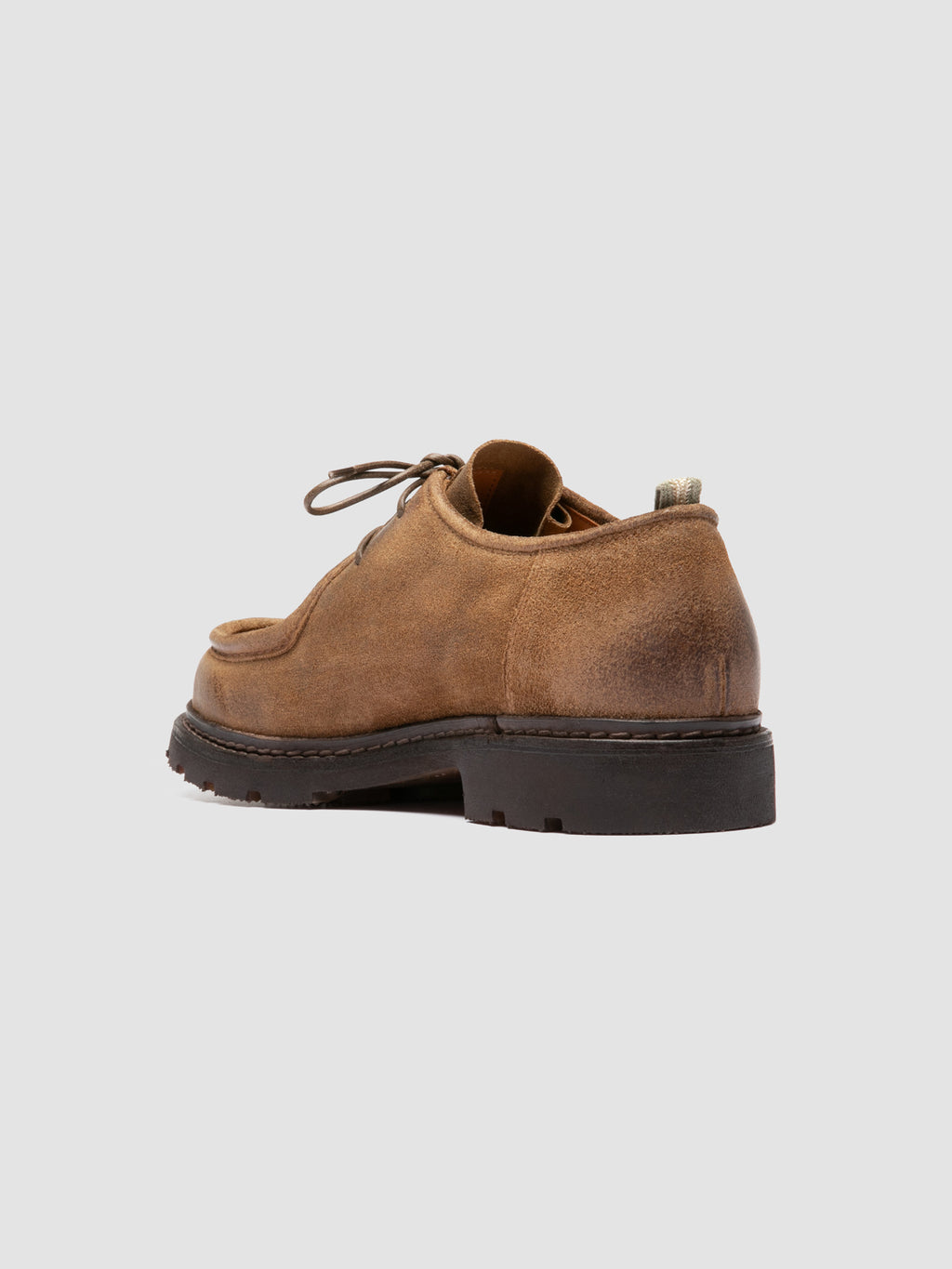 VOLCOV FLEXI 001 - Scarpe Derby in Pelle Scamosciata Marrone - image 4,side view