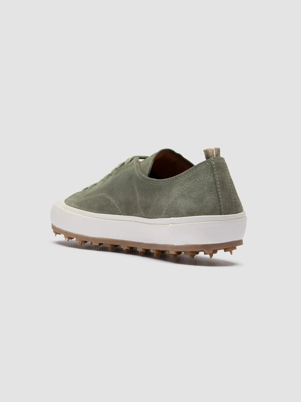 VULCAN 001 - Sneaker Basse in Pelle Scamosciata Verde - image 4,side view