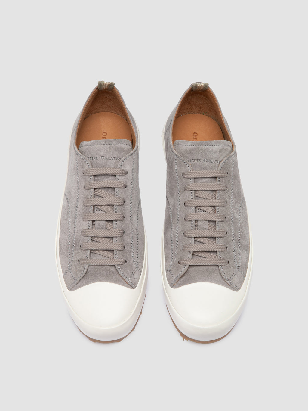 VULCAN 001 - Grey Suede Low-Top Sneakers - image 2,side view