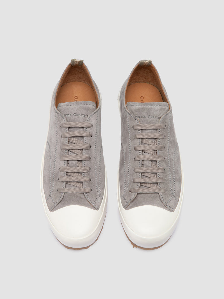 VULCAN 001 - Grey Suede Low-Top Sneakers