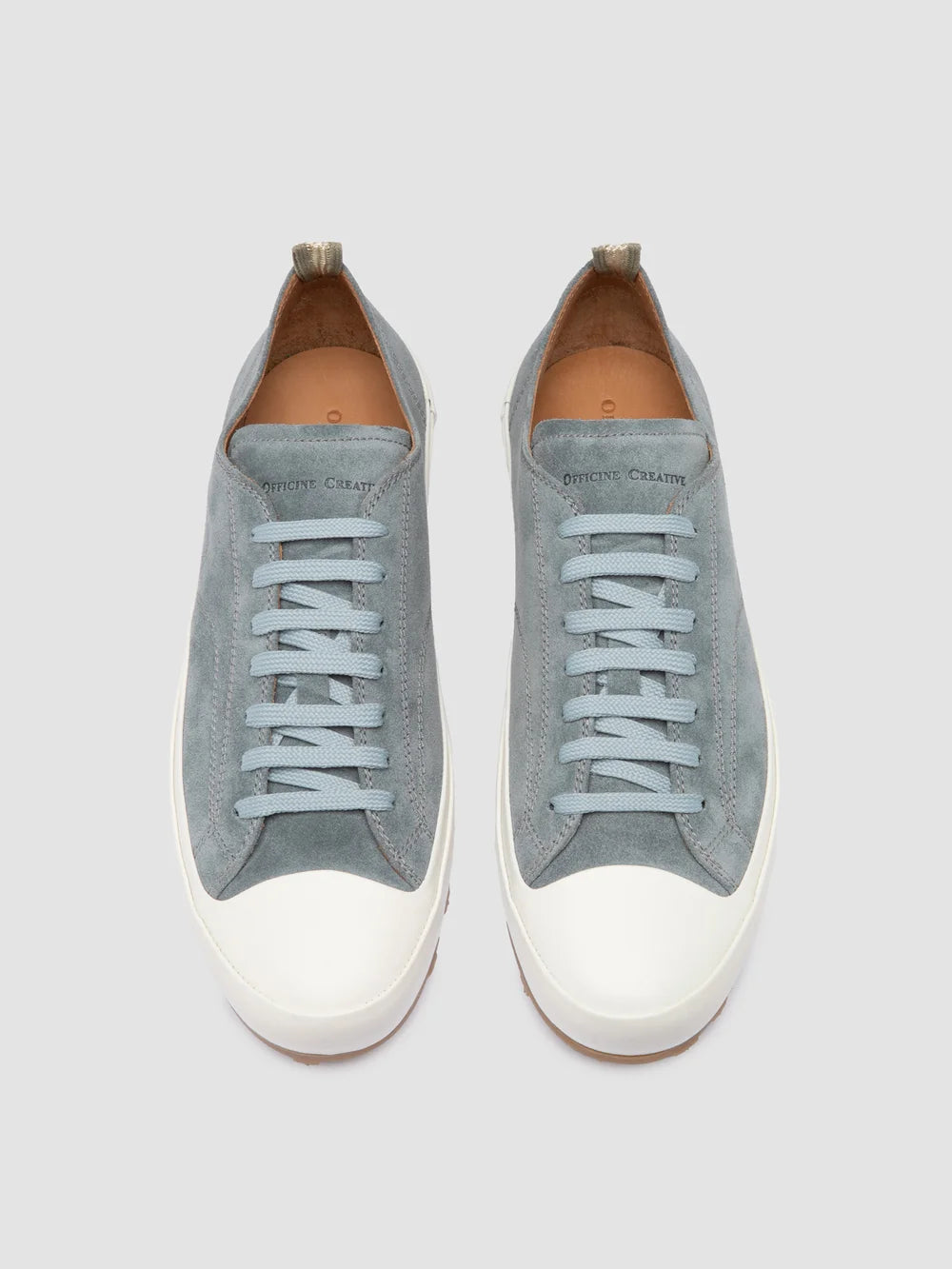 VULCAN 001 - Sneaker Basse in Pelle Scamosciata Blu - image 2,side view